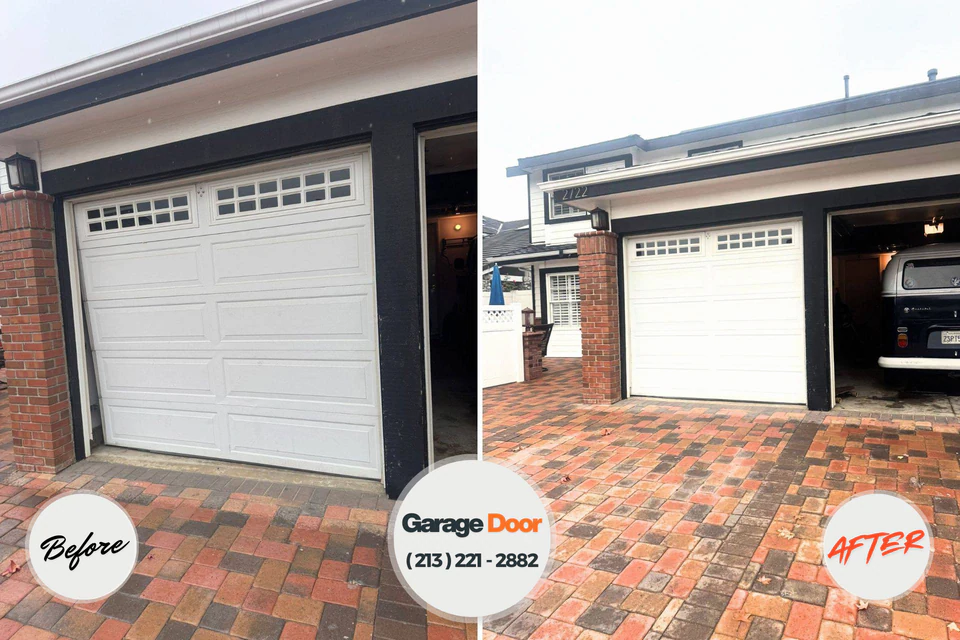 Before and after: garage door repair Aiea, HI
